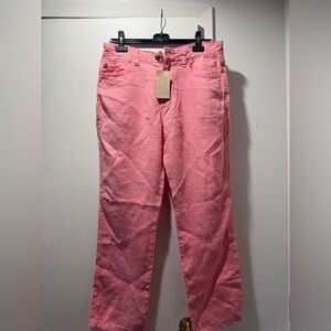 The Territory Ahead Vibrant Pink 100% linen  Pants